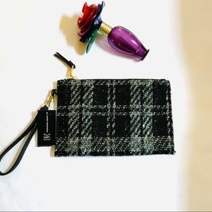 INC METALLIC PLAID WRISTLET